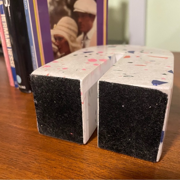 Target Threshold Terrazzo Solid Bookend Original Sticker Arched U Shape Rainbow - Picture 4 of 10